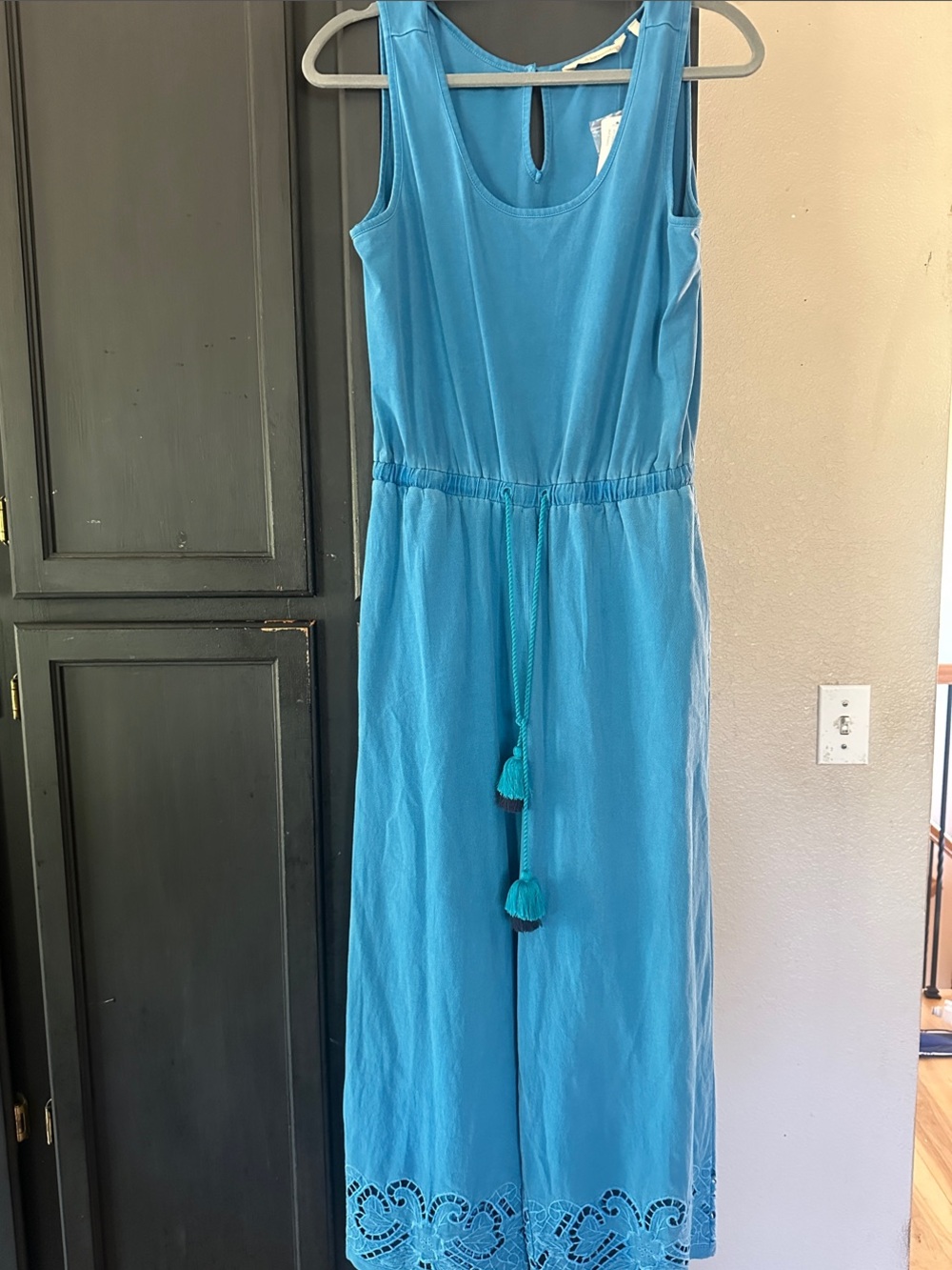 Soft Surroundings Small turquoise new - Sleeveless Romper NWT